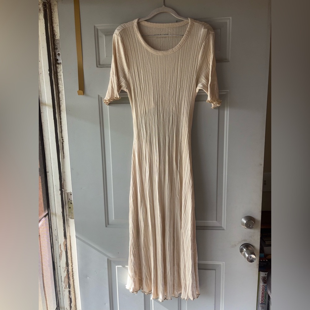 Everlane beige ribbed dress size XL